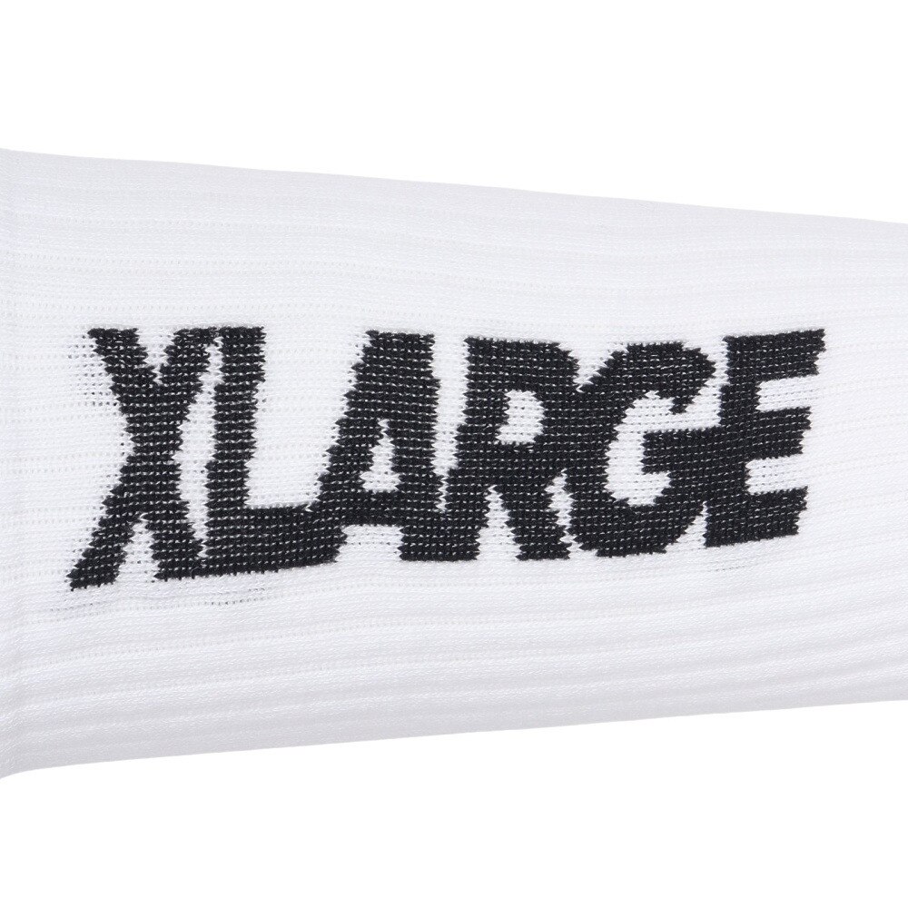 エクストララージ（XLARGE）（メンズ）スタンダード ロゴ ソックス 101251054004-WHITE