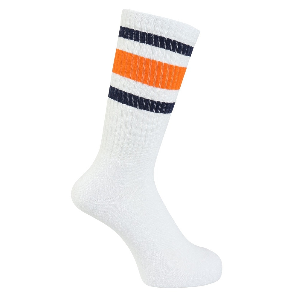 エクストララージ（XLARGE）（メンズ）ライン ソックス 101253054004-WHITE