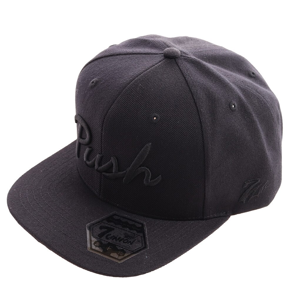  PUSH 1 ロゴキャップ X7U-1901Black/Black