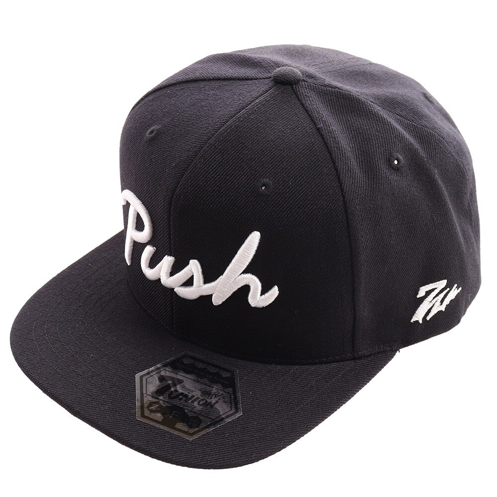  PUSH 1 ロゴキャップ X7U-1901Black/White