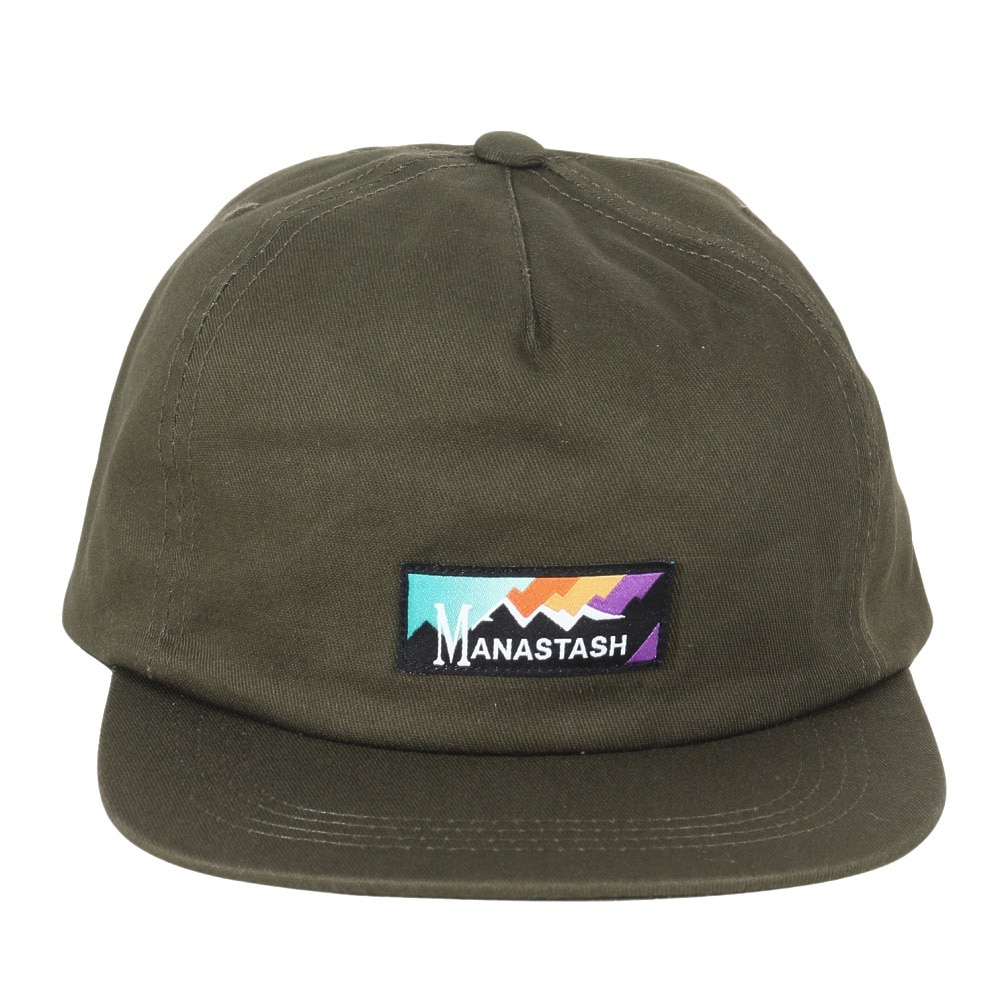 マナスタッシュ（MANASTASH）（メンズ）レインボーロゴキャップ 792-3974007 OLIVE