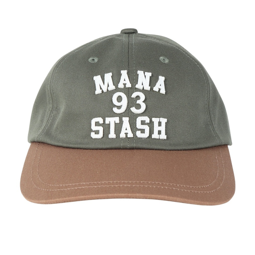 マナスタッシュ（MANASTASH）（メンズ、レディース）カレッジロゴキャップ 792-3274004 OLIVE