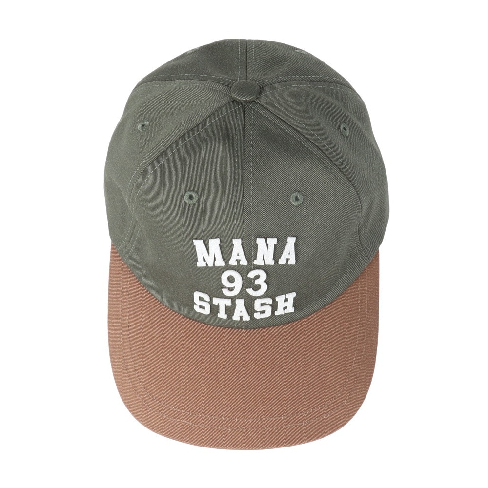 マナスタッシュ（MANASTASH）（メンズ、レディース）カレッジロゴキャップ 792-3274004 OLIVE
