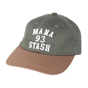 マナスタッシュ（MANASTASH）（メンズ、レディース）カレッジロゴキャップ 792-3274004 OLIVE