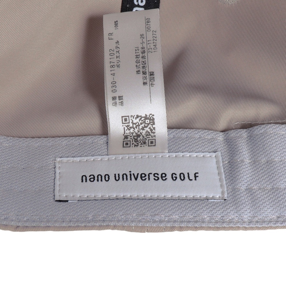 ナノユニバースゴルフ（NANO universe GOLF）（メンズ）ツイルキャップ 030-4187102-020