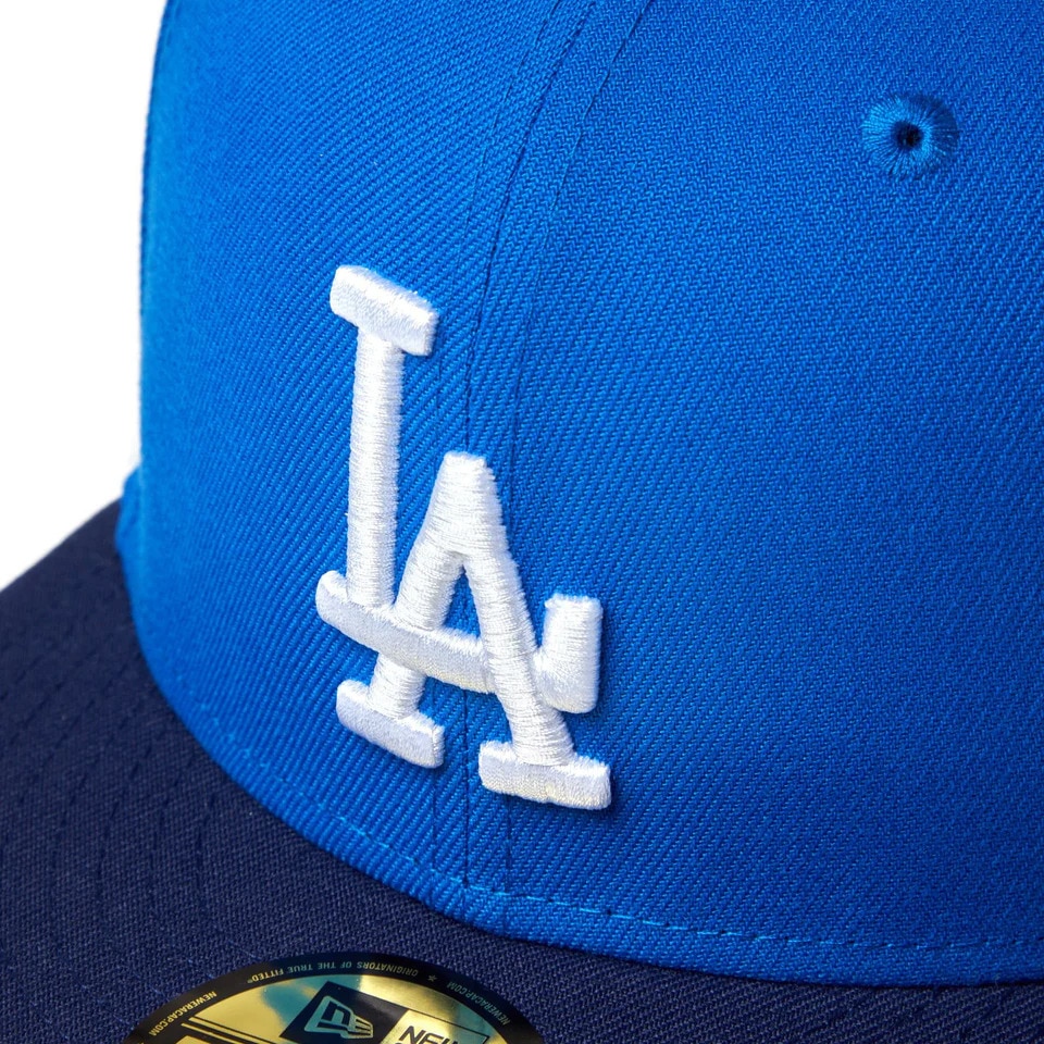 ニューエラ（NEW ERA）（メンズ、レディース）キャップ 59FIFTY ロサンゼルス・ドジャース スエットバンドブルーバイザー ライトネイビー 14460935