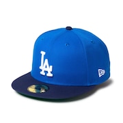 (メンズ、レディース)キャップ 59FIFTY ロサンゼルス・ドジャース スエットバンドブルーバイザー ライトネイビー 14460935