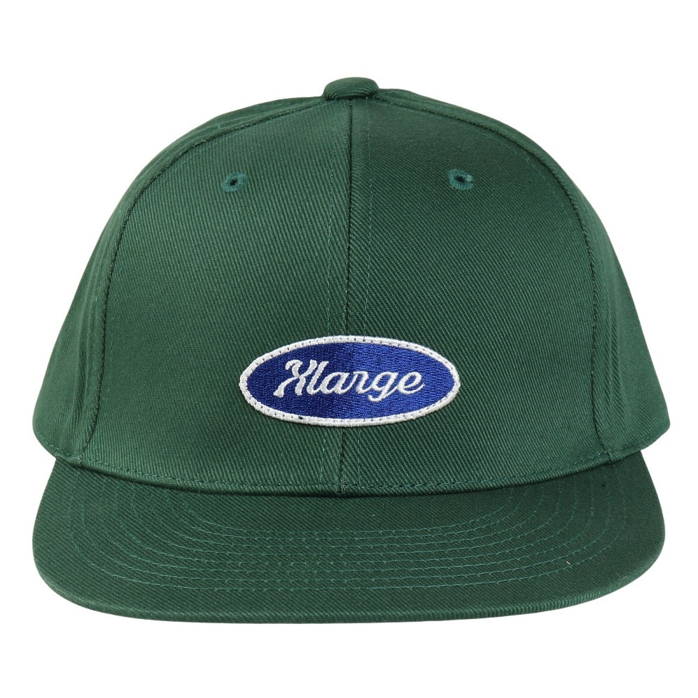 エクストララージ（XLARGE）（メンズ）帽子 OVAL ロゴ 6パネル キャップ 101252051003-GREEN
