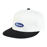 (メンズ)帽子 OVAL ロゴ 6パネル キャップ 101252051003-WHITE
