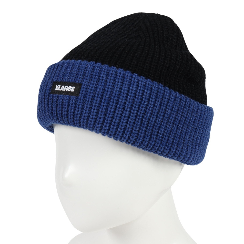 エクストララージ（XLARGE）（メンズ）ニット帽 2TONE CUFFビーニー 101234051007-BLACK