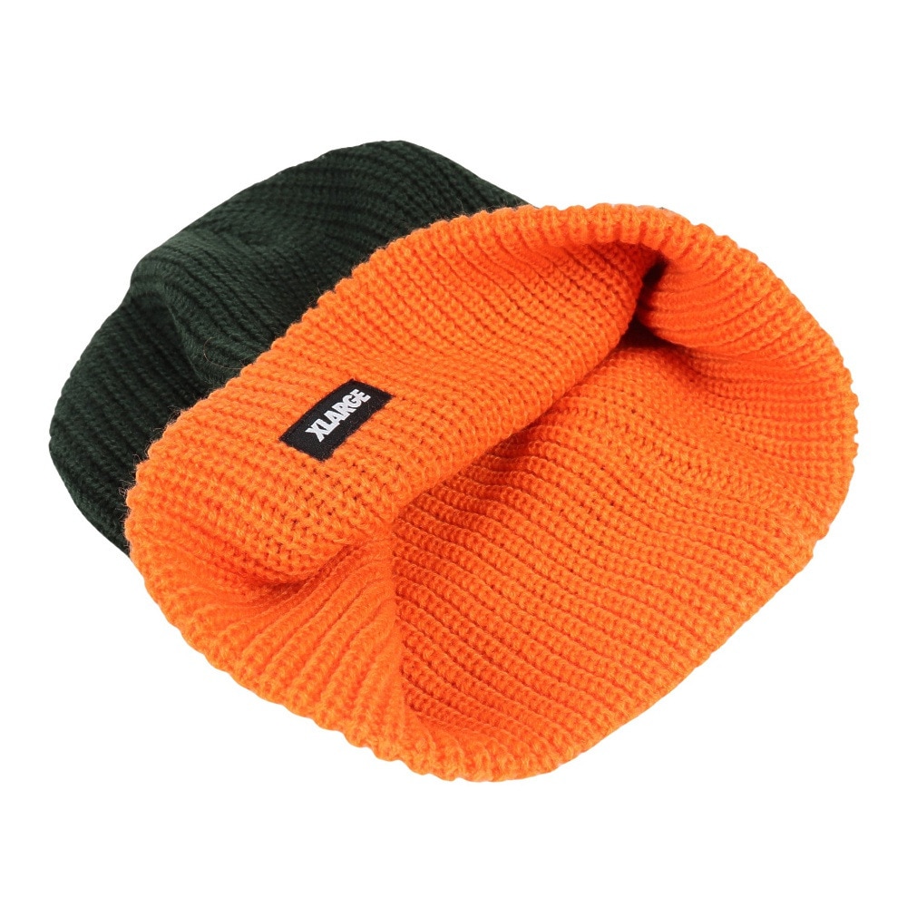 エクストララージ（XLARGE）（メンズ）ニット帽 2TONE CUFFビーニー 101234051007-OLIVE