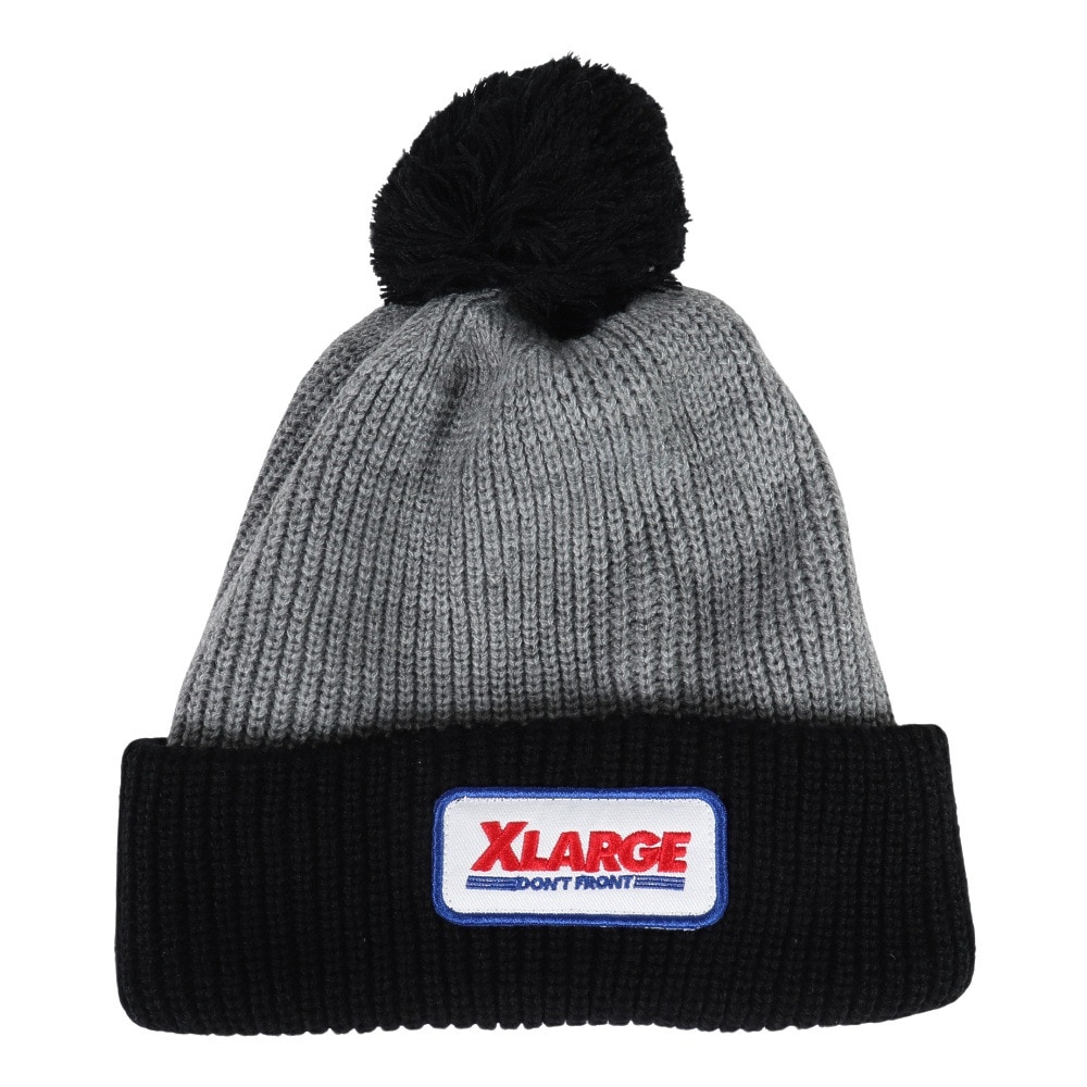 エクストララージ（XLARGE）（メンズ）ポンポン バイカラー ニットキャップ 101234051010-GREY