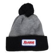 エクストララージ（XLARGE）（メンズ）ポンポン バイカラー ニットキャップ 101234051010-GREY