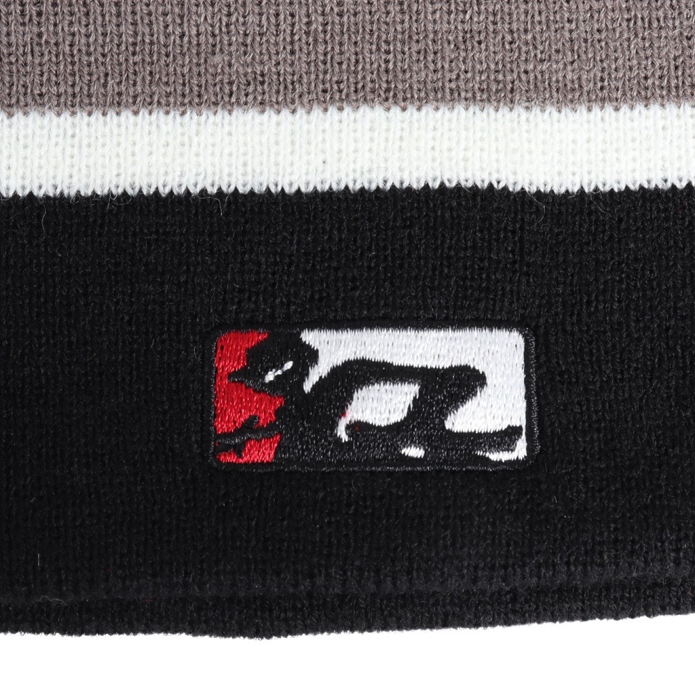 エクストララージ（XLARGE）（メンズ、レディース）SCRATCH LOGO STRIPED シングルビーニー 101241051005-BLACK