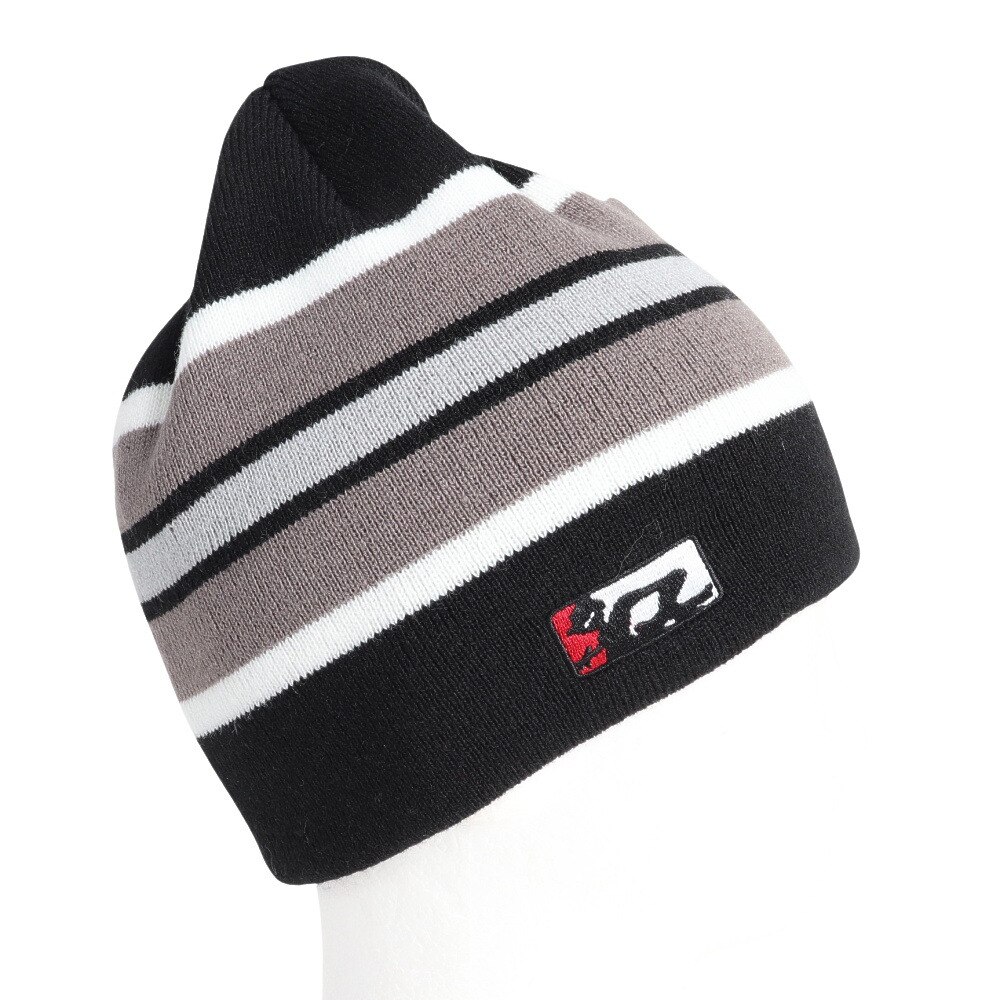 エクストララージ（XLARGE）（メンズ、レディース）SCRATCH LOGO STRIPED シングルビーニー 101241051005-BLACK