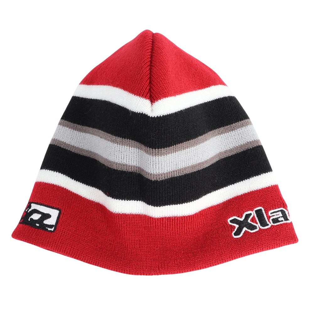 エクストララージ（XLARGE）（メンズ、レディース）SCRATCH LOGO STRIPED シングルビーニー 101241051005-RED