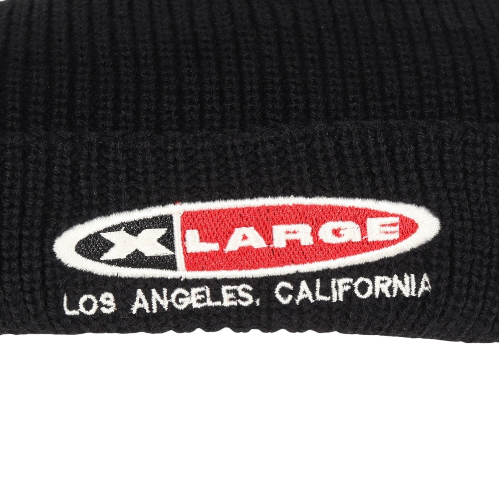 エクストララージ（XLARGE）（メンズ、レディース）OVAL EMB. ニットキャップ 101243051004-BLACK