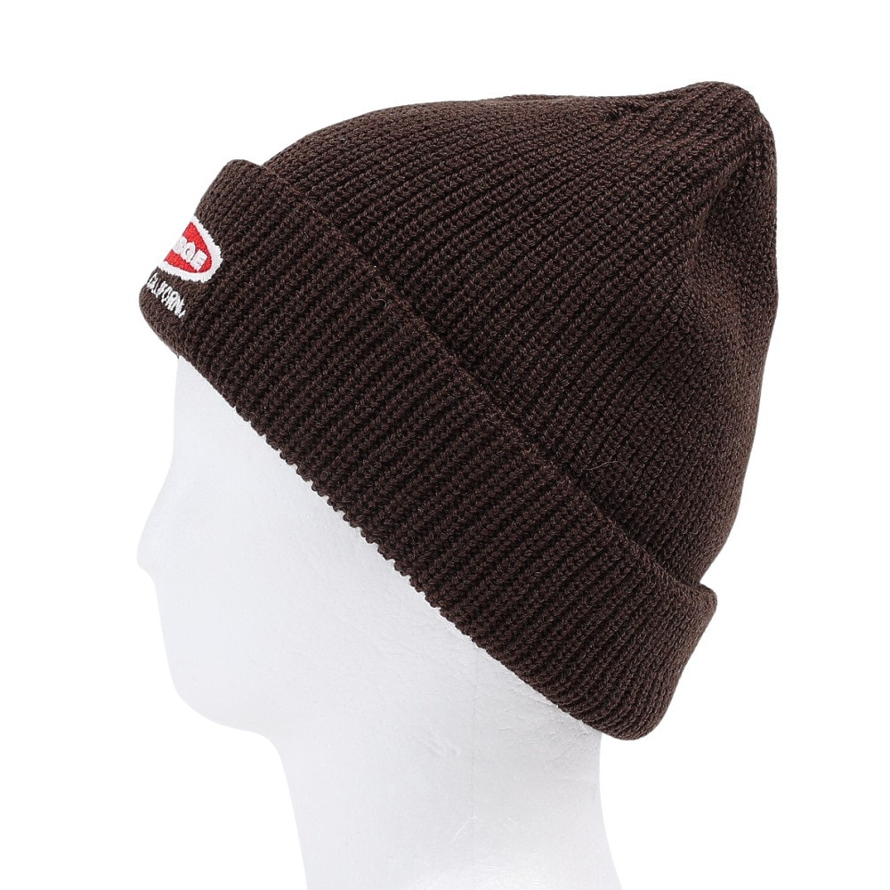 エクストララージ（XLARGE）（メンズ、レディース）OVAL EMB.ニットキャップ 101243051004-BROWN