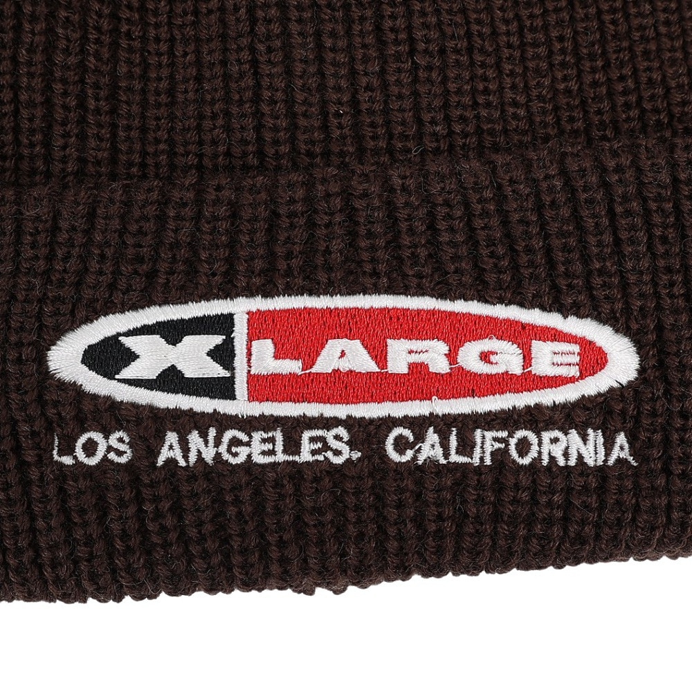 エクストララージ（XLARGE）（メンズ、レディース）OVAL EMB.ニットキャップ 101243051004-BROWN