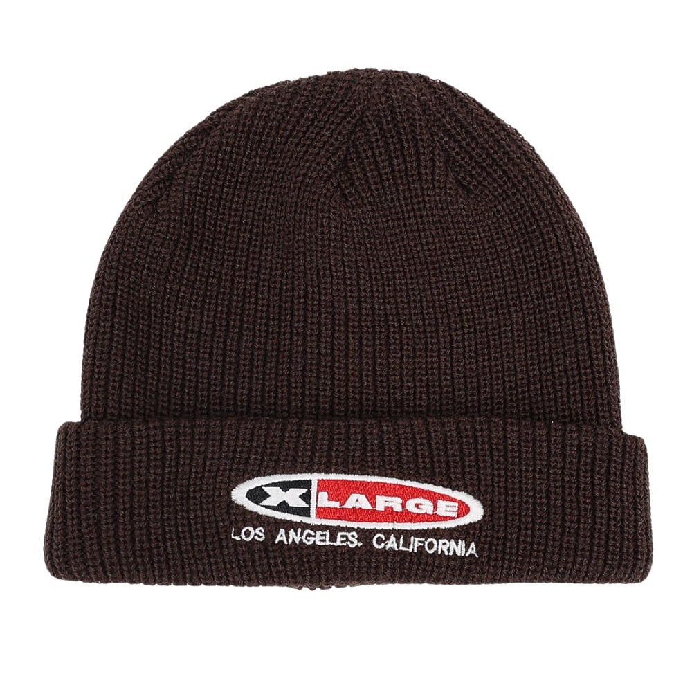 エクストララージ（XLARGE）（メンズ、レディース）OVAL EMB.ニットキャップ 101243051004-BROWN