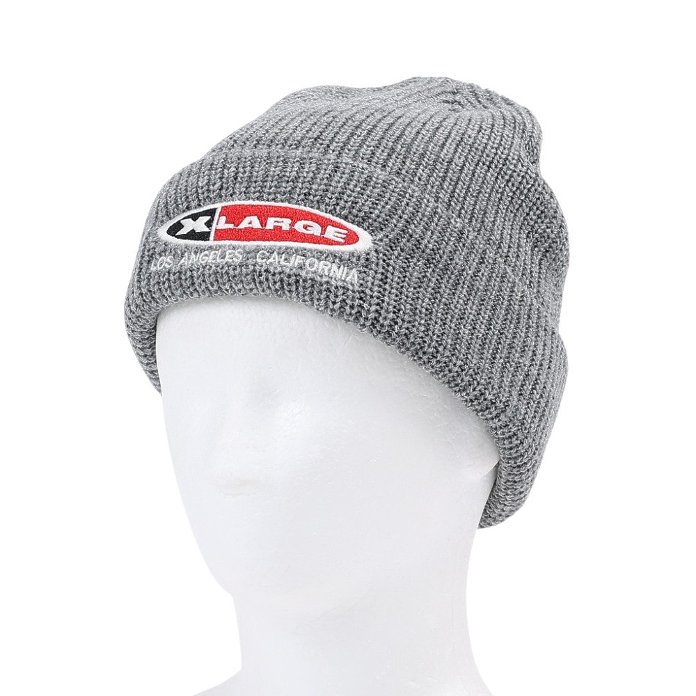 エクストララージ（XLARGE）（メンズ、レディース）OVAL EMB.ニットキャップ 101243051004-GREY