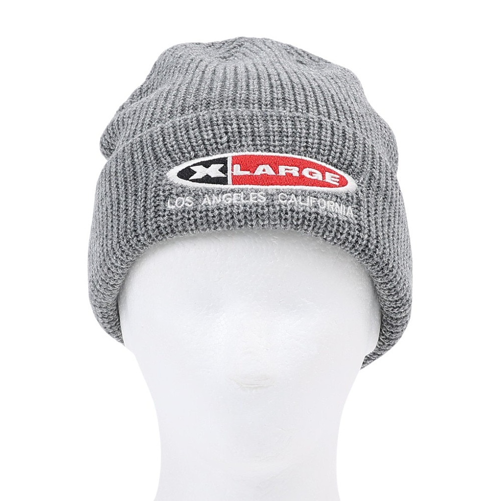 エクストララージ（XLARGE）（メンズ、レディース）OVAL EMB.ニットキャップ 101243051004-GREY