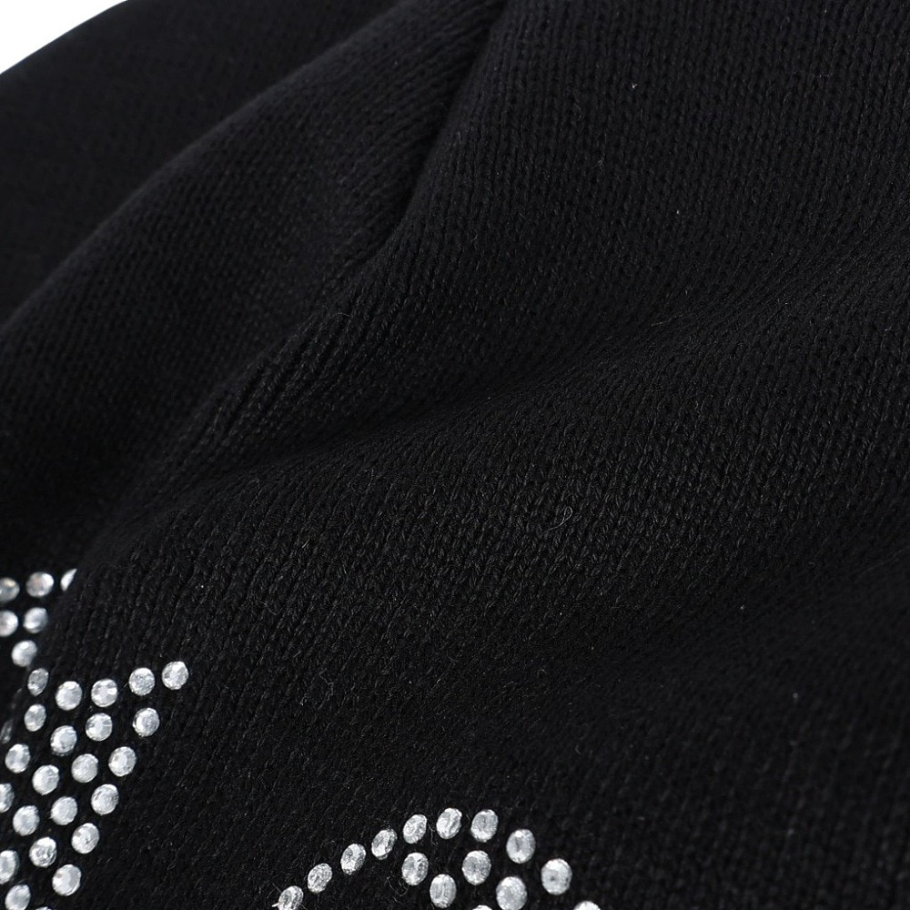 エクストララージ（XLARGE）（メンズ、レディース）RHINESTONE LOGO ニットキャップ 101243051006-BLACK