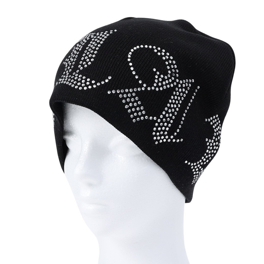 エクストララージ（XLARGE）（メンズ、レディース）RHINESTONE LOGO ニットキャップ 101243051006-BLACK