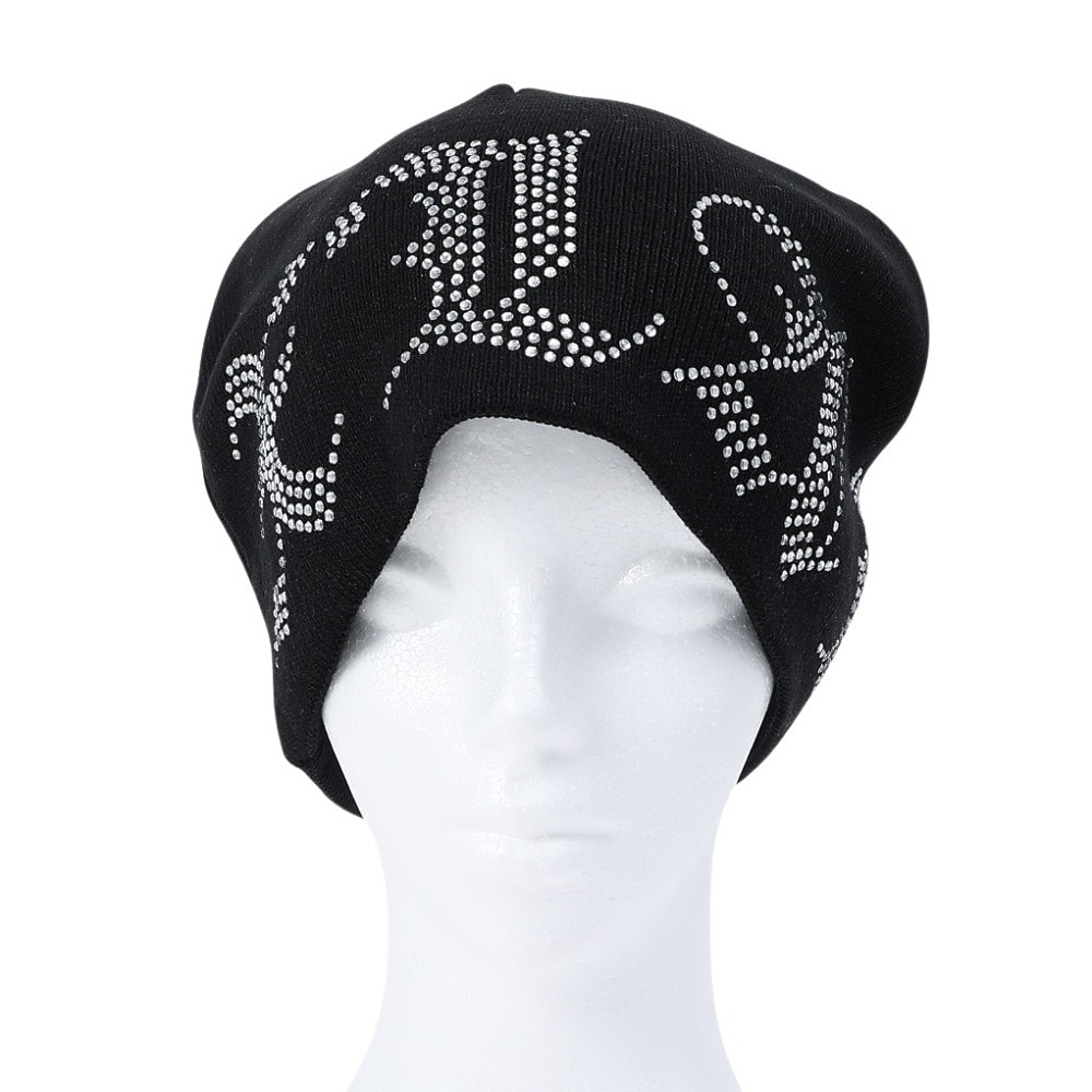 エクストララージ（XLARGE）（メンズ、レディース）RHINESTONE LOGO ニットキャップ 101243051006-BLACK