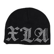 (メンズ、レディース)RHINESTONE LOGO ニットキャップ 101243051006-BLACK