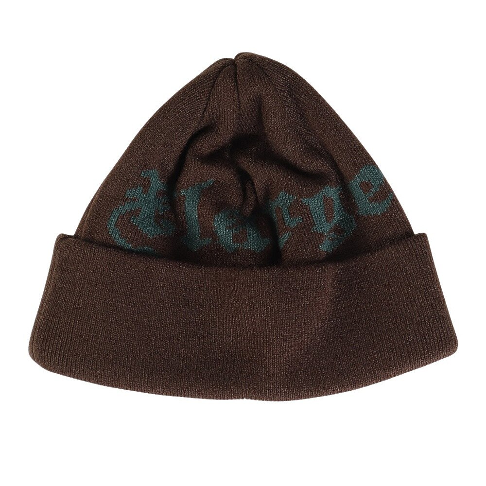 エクストララージ（XLARGE）（メンズ、レディース）OLD ENGLISH ロゴ CUFF ビーニー 101244051007-BROWN