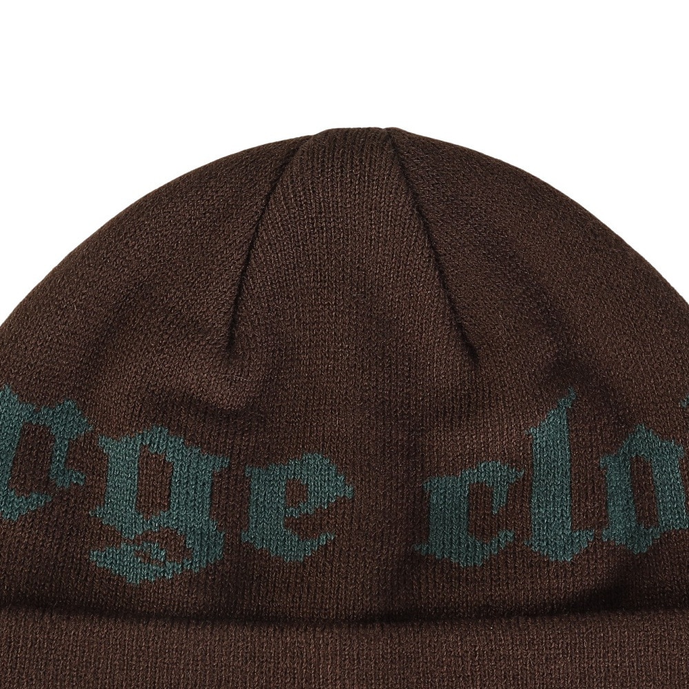 エクストララージ（XLARGE）（メンズ、レディース）OLD ENGLISH ロゴ CUFF ビーニー 101244051007-BROWN