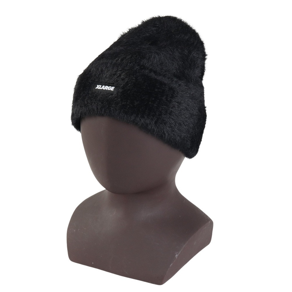 エクストララージ（XLARGE）（メンズ、レディース）モヘア ニット キャップ 101244051009-BLACK