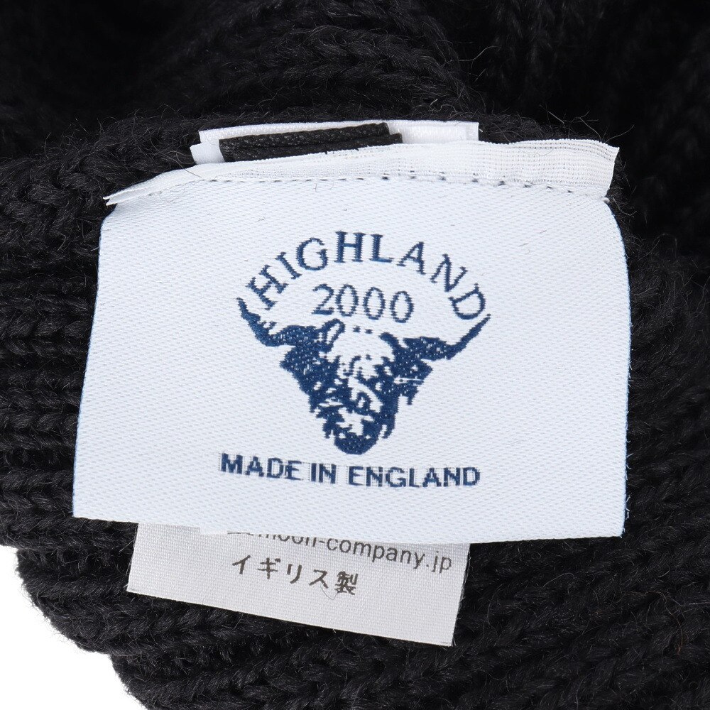 ハイランドトゥーサウザンド（HIGHLAND2000）（メンズ）ニット 帽子 BW2×1ボビーキャップ HL-25FW-0004 Jet Black