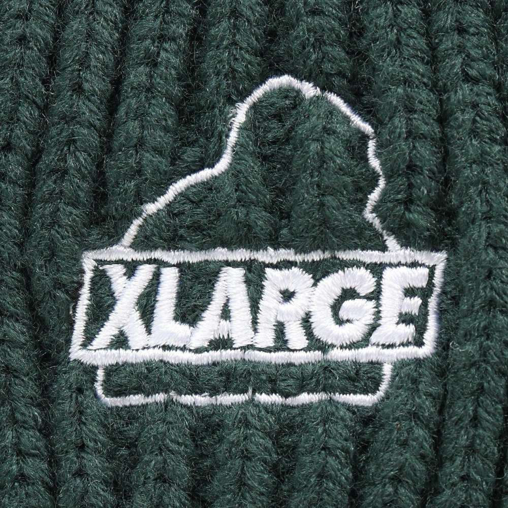 エクストララージ（XLARGE）（メンズ）帽子 SLANTED OG リブ ニットキャップ 101254051002-GREEN