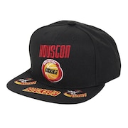 ミッチェルアンドネス（Mitchell&Ness）（メンズ）FRONT LOADED スナップバック キャップ HOU HHSS2997-HROYYPPPBLCK