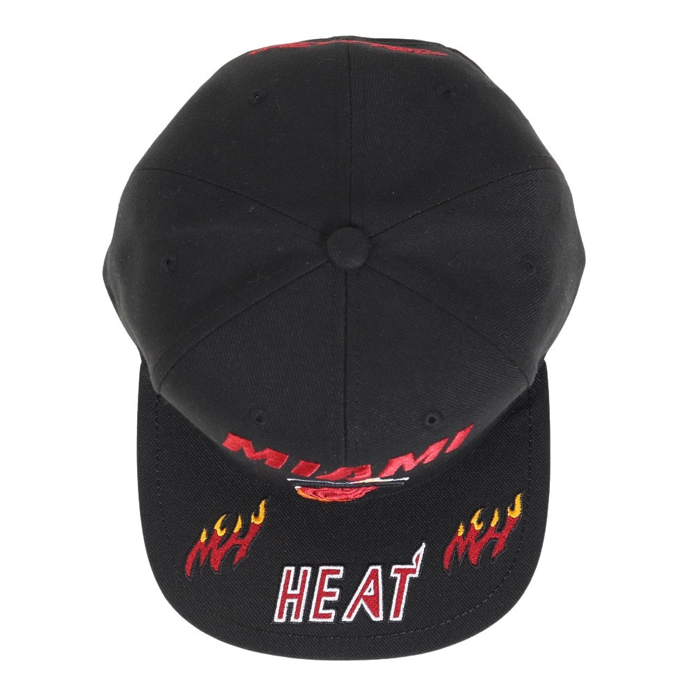 ミッチェルアンドネス（Mitchell&Ness）（メンズ）キャップ FRONT LOADED スナップバック Miami Heat HHSS2997-MHEYYPPPBLCK