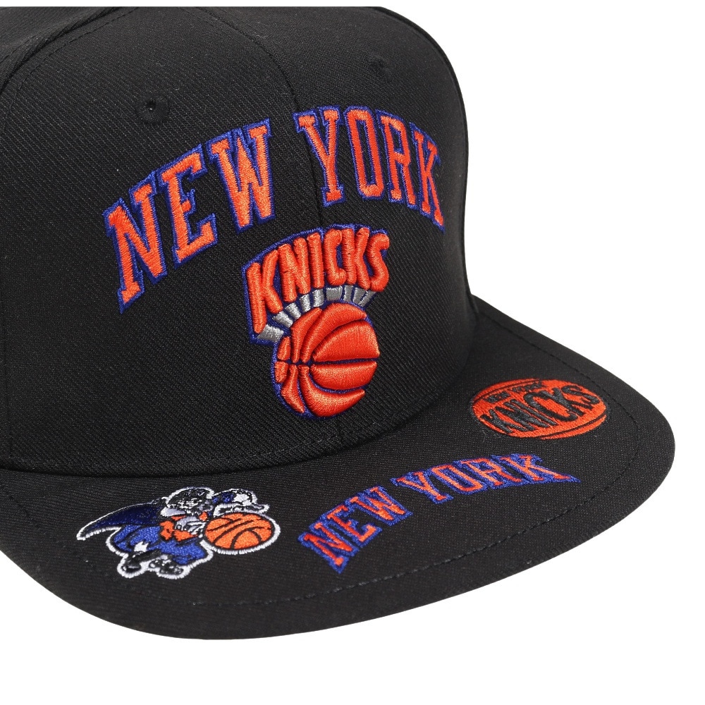 ミッチェルアンドネス（Mitchell&Ness）（メンズ）キャップ FRONT LOADED スナップバック  New York Knicks HHSS2997-NYKYYPPPBLCK