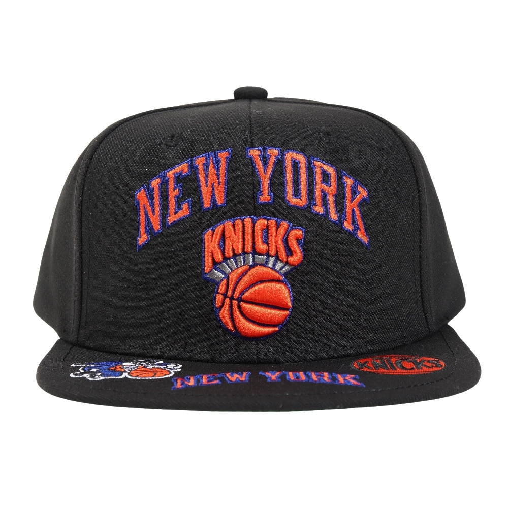 ミッチェルアンドネス（Mitchell&Ness）（メンズ）キャップ FRONT LOADED スナップバック  New York Knicks HHSS2997-NYKYYPPPBLCK