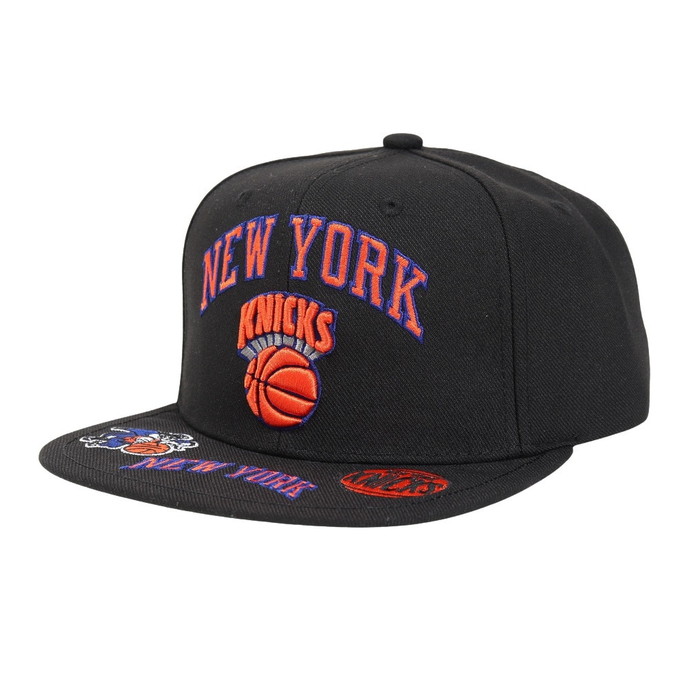 ミッチェルアンドネス（Mitchell&Ness）（メンズ）キャップ FRONT LOADED スナップバック  New York Knicks HHSS2997-NYKYYPPPBLCK