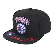ミッチェルアンドネス（Mitchell&Ness）（メンズ）FRONT LOADED スナップバック キャップ 76ers HHSS2997-P76YYPPPBLCK