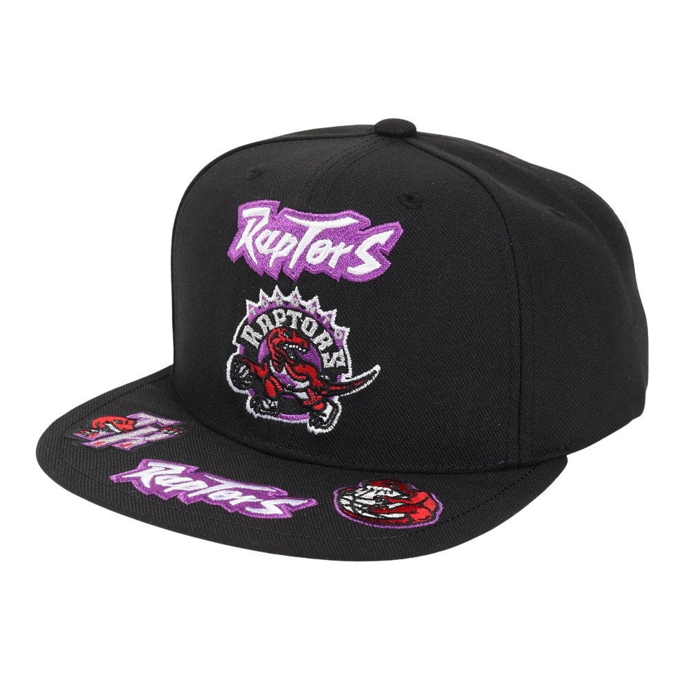 ミッチェルアンドネス（Mitchell&Ness）（メンズ）キャップ FRONT LOADED スナップバック Toronto Raptors HHSS2997-TRAYYPPPBLCK