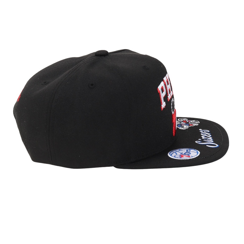 ミッチェルアンドネス（Mitchell&Ness）（メンズ）キャップ FRONT LOADED スナップバック  76ers HHSS2998-P76YYPPPBLCK