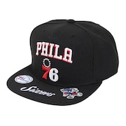 ミッチェルアンドネス（Mitchell&Ness）（メンズ）FRONT LOADED スナップバック キャップ 76ers HHSS2998-P76YYPPPBLCK