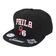 ミッチェルアンドネス（Mitchell&Ness）（メンズ）キャップ FRONT LOADED スナップバック  76ers HHSS2998-P76YYPPPBLCK