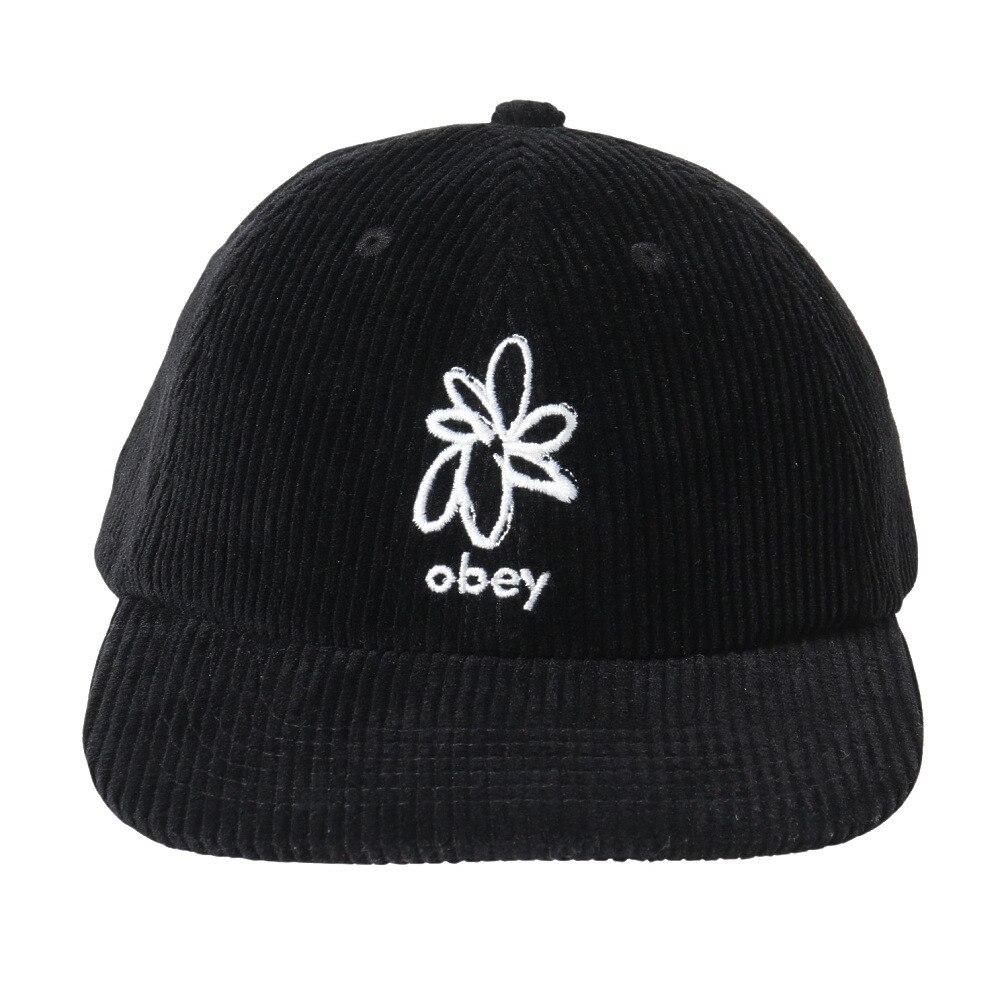 オベイ（OBEY）（メンズ）帽子 フラワー6パネル ストラップバック 100580354BLKO23F
