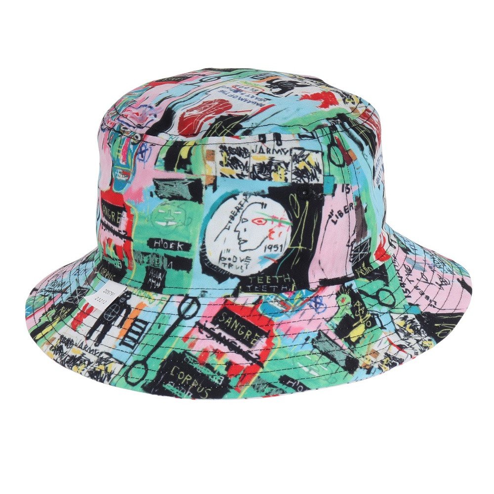 ニューエラ（NEW ERA）（メンズ、レディース）帽子 バケットハット リバーシブル ジャン=ミシェル・バスキア オールオーバープリント 13772574