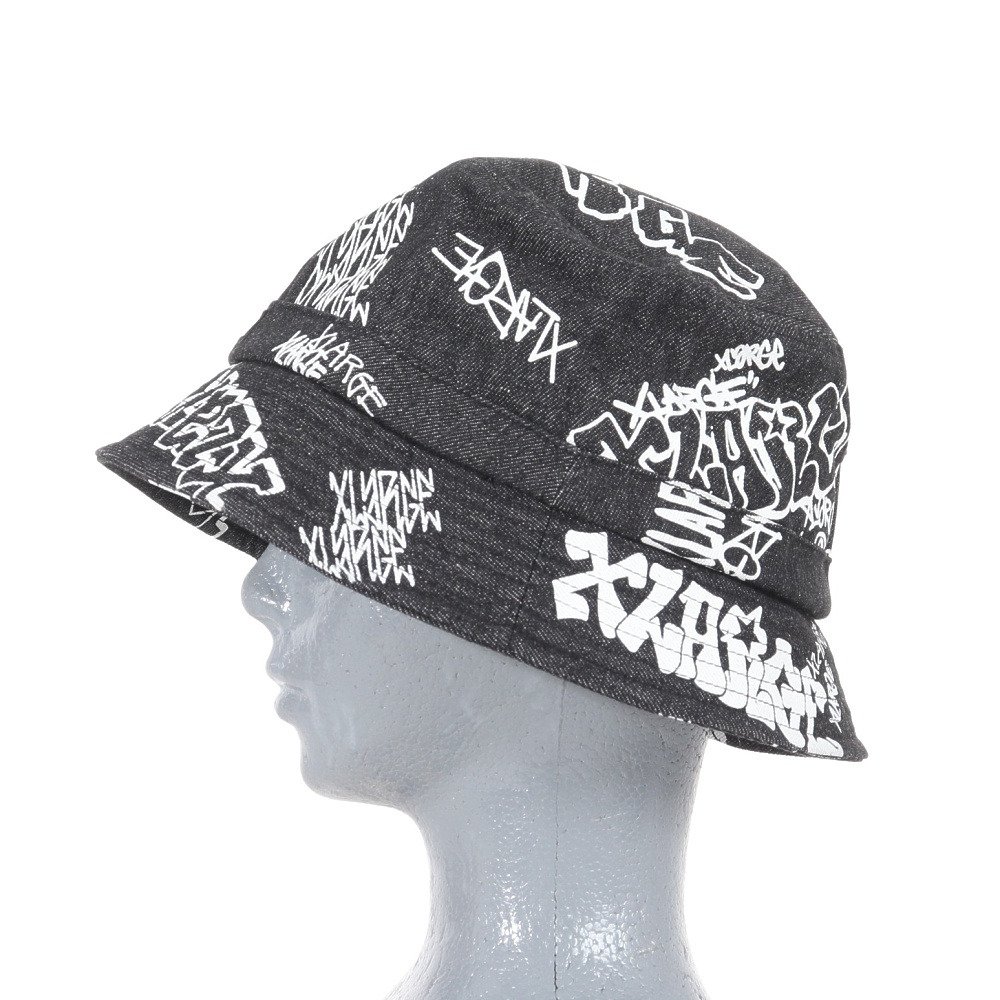 エクストララージ（XLARGE）（メンズ）帽子 GRAFFITI デニム ハット 101233051005-BLACK