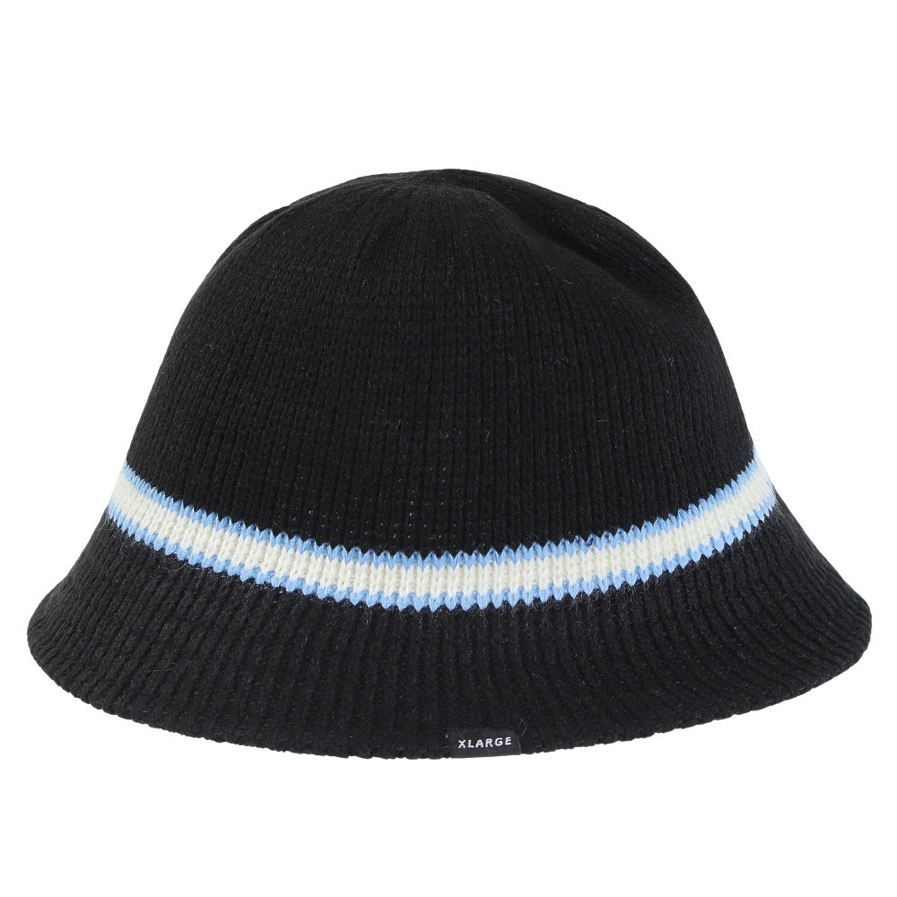 エクストララージ（XLARGE）（メンズ）ニットハット CONTRAST STRIPE CRUSHER HAT 101233051010-BLACK