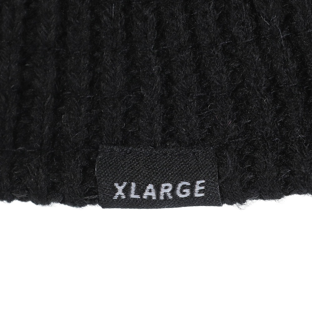 エクストララージ（XLARGE）（メンズ）ニットハット CONTRAST STRIPE CRUSHER HAT 101233051010-BLACK